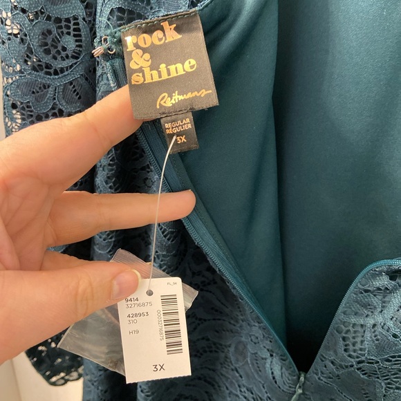 NWT Dark Green Lace Dress. - Picture 5 of 5